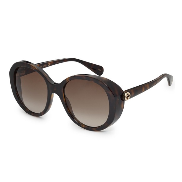 GUCCI Oversized Round Sunglasses Tortoise NEW in Box - Picture 5 of 16